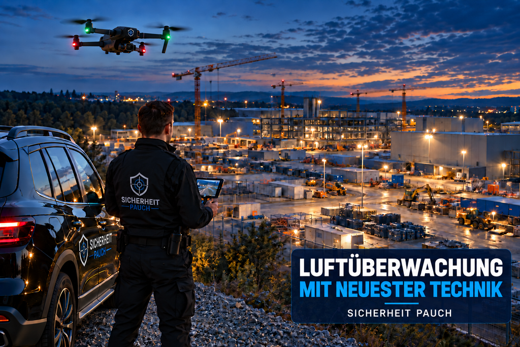 Luftüberwachung einer Baustelle mit Drohnentechnik von Sicherheit Pauch